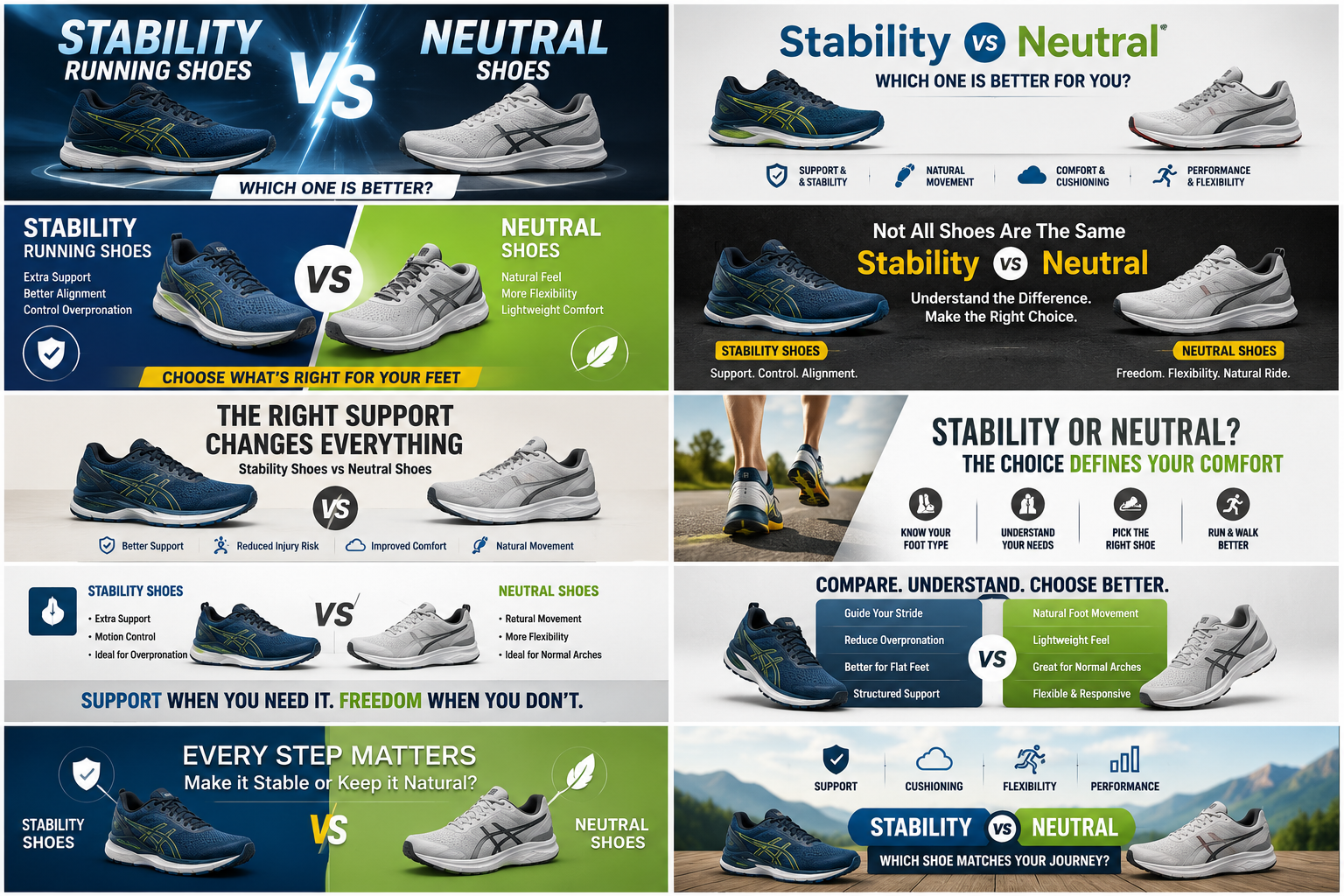 stability running shoes vs neutral shoes
